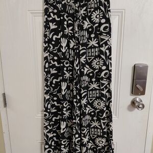 Taelynn Black and White Maxi Skirt